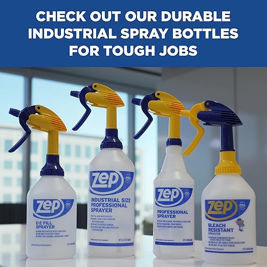 Zep E-Z Fill Professional Sprayer - 32 Ounce (Case of 8) - U43008 - Wide Mouth Spray Bottle for Easy Pouring, High Output, Great for Cleaners, Degreasers and More!