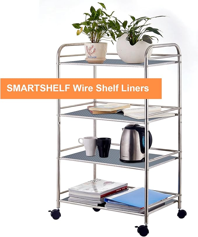 Shelf Liners for Kitchen Cabinets Refrigerator Liners Waterproof & Oil-Proof Kitchen Cupboard Liner Non-Slip Drawer Mats EVA Material Non Adhesive Fridge Mats for Shelves 11.8 x 59 Inches