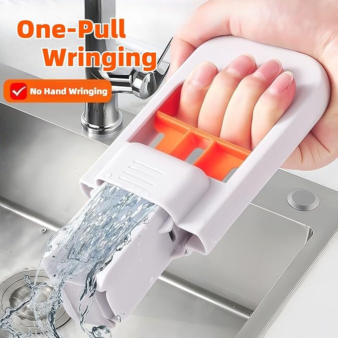 2025 New Disposable Dust Mop with a Mini Foldable Desktop Mop, Multi Surface Cleaning Flat Dust Mop for Dry Wet Disposable Pads for Kitchen Wall Bathroom Toilet Corners (Mini Mop Set)
