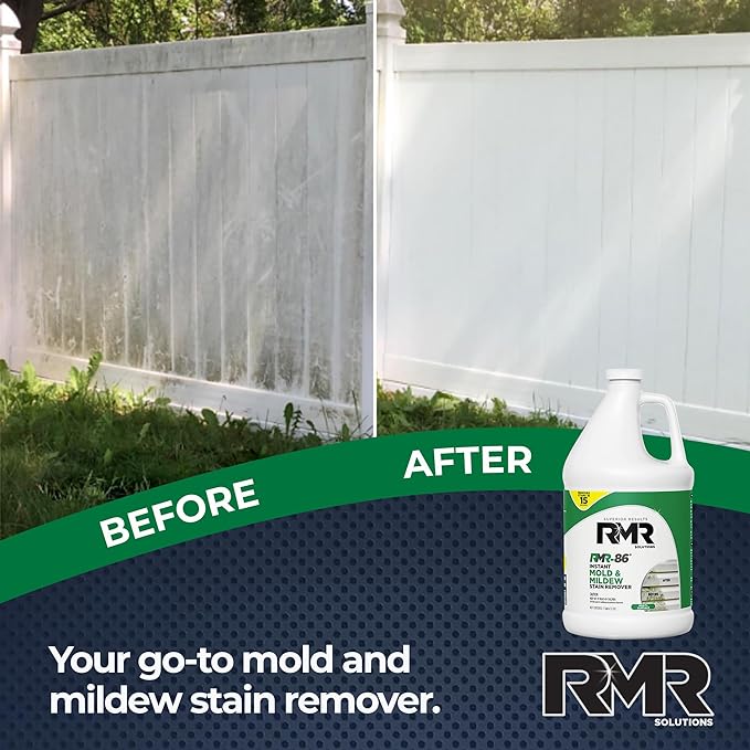 RMR-86 Instant Mold and Mildew Stain Remover Spray - Scrub Free Formula, 4 Pack - 1 Gallon