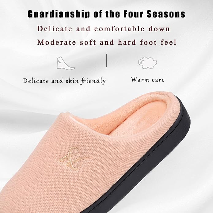 Memory Foam Slippers for Women's and Men's Casual House Shoes