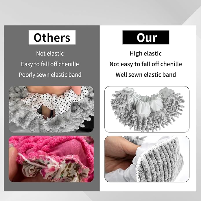 Mop Slippers Socks Floor Cleaning,Microfiber Shoe Covers dust Washable Reusable for Woman Man House Kitchen
