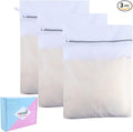 Mesh Laundry Bags, Mesh Wash Bags, Durable Mesh Structure with Strong Zipper, Suitable for Underwear, Delicate Clothes, Pants, Shoes, Socks Washing (Honey mesh, Large 20 * 24in*3pcs)