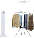 GCCSJ 4-Legged 2 Tier Folding Portable Octopus Style Clothes Drying Rack with Wheels,Laundry Drying Rack Collapsible for Indoor Outdoor Use