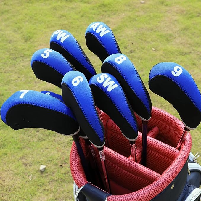 Golf Iron Covers for Golf Clubs Neoprene Golf Iron Cover Set 11pcs/10pcs Golf Iron Headcovers Golf Club Head Covers Fit All Brands