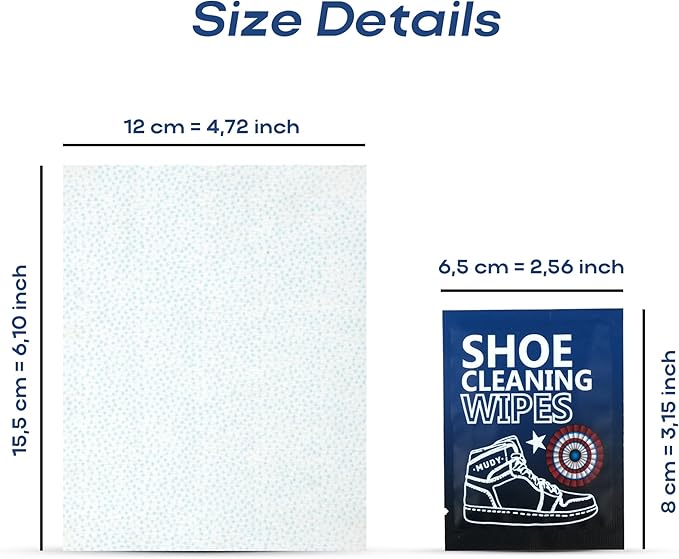 Sneaker Cleaner Wipes 35 Packs Suede Leather Tennis Quick Cleaning Disposable Travel Portable Removes Dirt, Stains