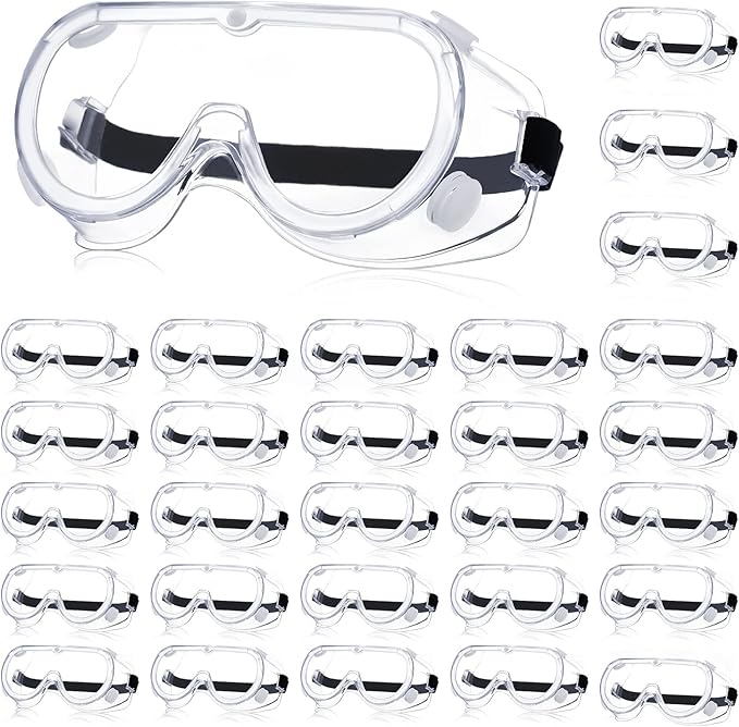 Yunsailing Protective Safety Goggles Lab Over Glasses Clear Anti Fog Eye Protection Goggles for Men Women