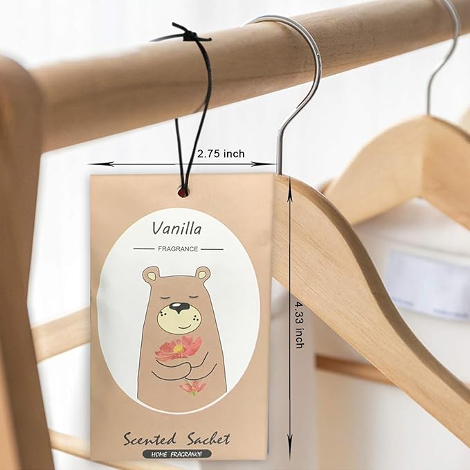 14 Packs Vanilla Scented Sachets for Drawers and Closets Gift Box