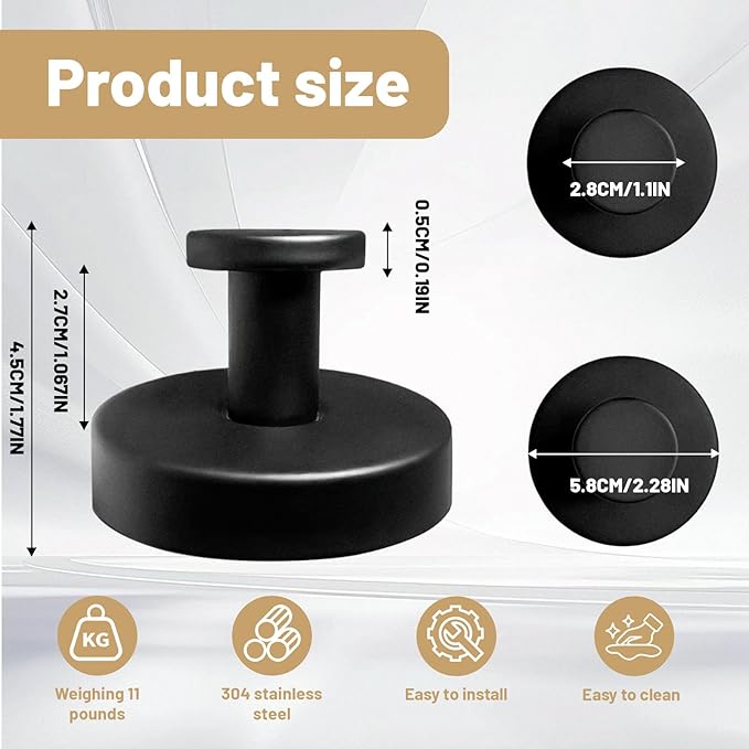 4 Pcs Suction Cup Hooks for Shower，Removable Hooks，Towel Hook，Suction Hook for Bathroom, Bedroom, Glass Window (Black)