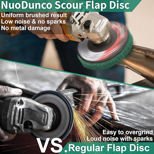 10Pcs 180 Grit Scour Flap Disc 4 1/2 Inch Angle Grinder Attachment Coarse Sanding Disc Paint Rust Remover Wire Brush Metal Polishing Wheel