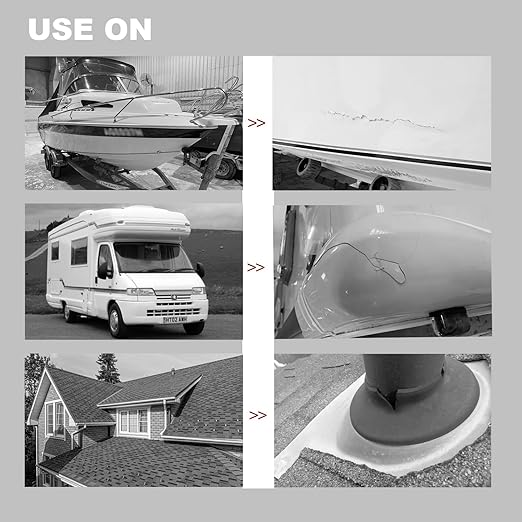 White RV Roof Sealant Tape, 4" x 10' Waterproof Repair Seal Tape – Extra Thick, UV-Resistant, Weatherproof Patch for Permanent Leak Sealing on RVs, Trailers, and Mobile Homes