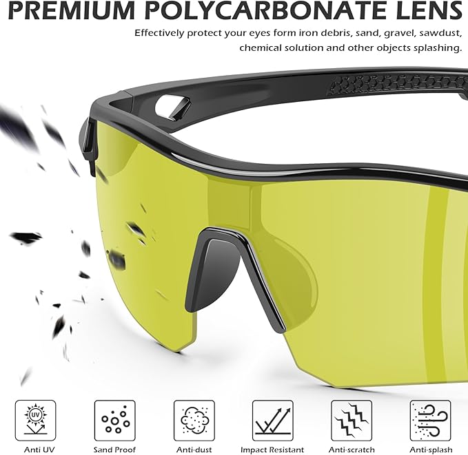 OXG 12 Pack Safety Glasses for Men Women, ANSI Z87.1 Safety Goggles Impact Resistant Protective Eyewear for Work, Outdoor