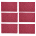 3M Scotch Brite 7447 Very Fine Grade General Purpose Sanding Hand Pads 6Pcs 200 x 125mm/8" x 5" Red