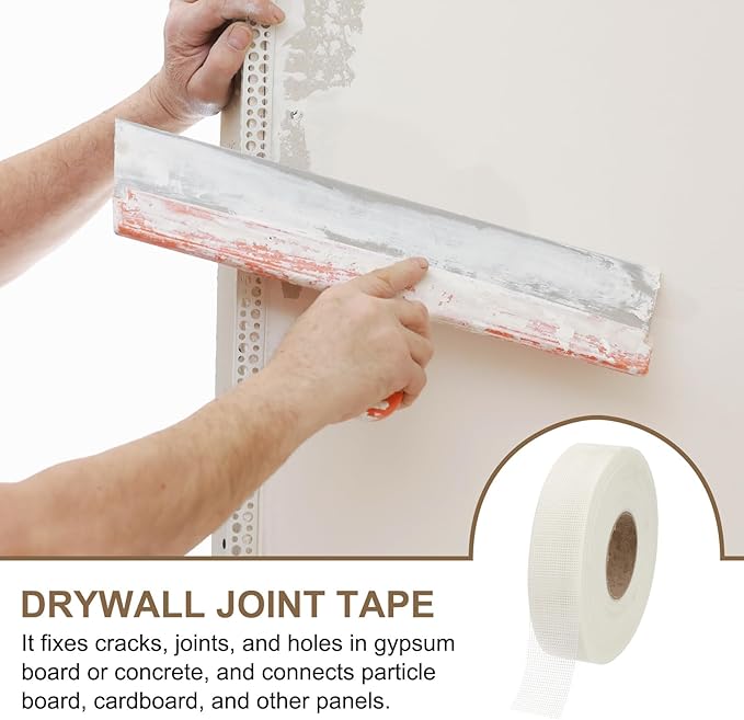 PATIKIL Drywall Repair Mesh Tape, 2 inch x 328 ft Fiberglass Repair Patch Self-Adhesive Dry Wall Joint Tape 12 Mesh Wall Hole Crack and Seam Patch, White