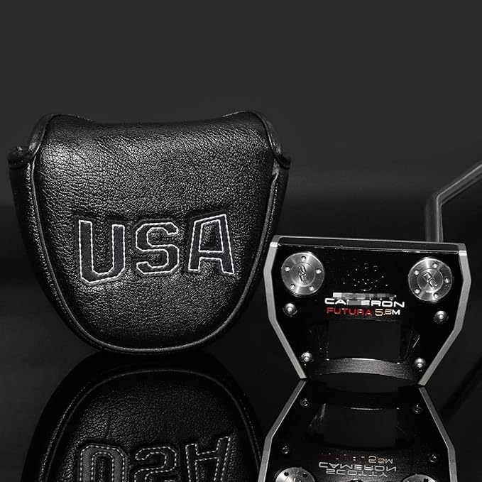 Golf Putter Cover, Putter Headcovers Golf Club Head Covers Putter Headcover for Blade Leather Golf Mallet Putter Head Covers with Magnetic for All Brands USA Style