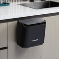 Hanging Small Trash Can with Lid Under Sink for Kitchen, Food Waste Bin for Countertop Compost Bin with Lid, Wall Mount Mountable Garbage Can for Bathroom, RV, 6.8L/1.8 Gal