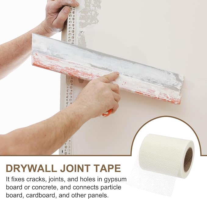 PATIKIL Drywall Repair Mesh Tape, 6 inch x 82 ft Fiberglass Repair Patch Self-Adhesive Dry Wall Joint Tape 12 Mesh Wall Hole Crack and Seam Patch, White