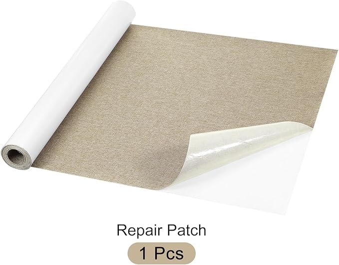 Repair Patches Repair Tape Self-Adhesive DIY Repair Patch Linen Gear Patch for Sofa, Furniture, Chair, Clothing,Tents,35x79 Inch,Light Brown
