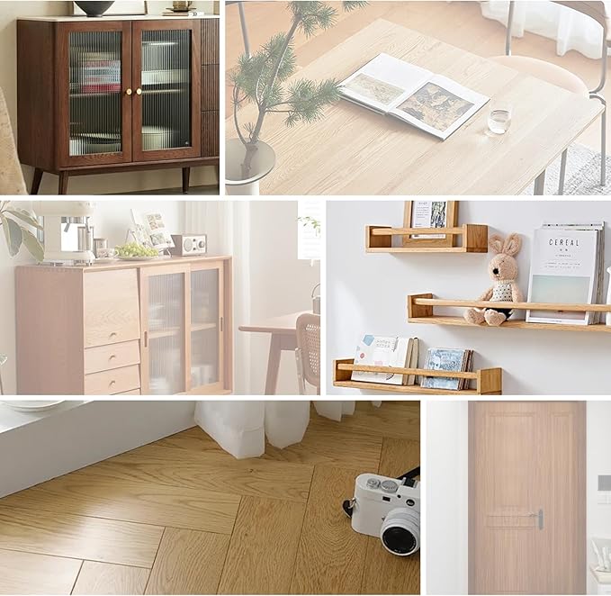 Wood Repair Kit, 13Pcs Wood Filler Repair kit, Wood Scratch Repair for Wooden Furniture, Floor, Table, Door, Cabinet Discoloration, Wood Touch Up Fillers, Wood Stain Paint, Oak
