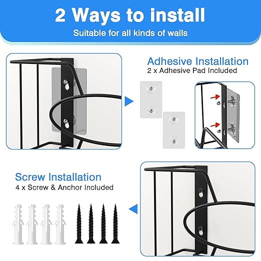 Glove Box Holder for Wall Mount, Disposable Glove Dispenser, Metal Box Organizer for Rubber Latex Gloves Facial Tissue