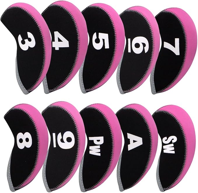 Golf Iron Covers for Golf Clubs Neoprene Golf Iron Cover Set 11pcs/10pcs Golf Iron Headcovers Golf Club Head Covers Fit All Brands