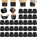 CHUNZEXI 32 Pack Chair Leg Floor Protectors for Hardwood Floors, Silicone Felt Covers Pads Caps, Protect Wood Furniture Feet Floors Noise Reduce and Scratch (Universal Large & Black)