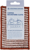Redecker 2-Ply Woven Copper Scrubbing Cloth & Microfiber Cleaning Wipe – Dual-Surface, Non-Scratch, Reusable & Machine Washable Real Copper Pad for Kitchen & Home