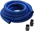 Rockler 40’ Heavy-Duty Shop Vacuum Hose Dust Collector - 1-1/2” Helix Design Shop Vac Hose - Polymer Dust Collection w/Swiveling Ports Prevent Twisting & Tangling - Woodworking Dust Collectors