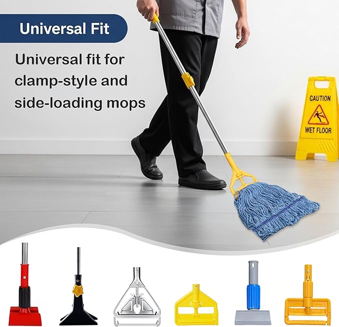 3 Packs Commercial Mop Head Replacement, Mop Heads Replacements – Heavy Duty Commercial Floor Cleaning – Super Absorbent Cotton, Durable & Washable – Ideal for Cleaning Service Companies & Homeowners