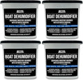 Moisture Absorber and Boat Dehumidifier, Charcoal Odor Remover for Damp Smell and Humidity, Unscented and Fragrance-Free, 4 Pack, Ideal for Basement, Closet, Home, RV, or Boating, No Refill Needed