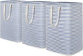 Lifewit 3 Pack Laundry Hamper Large Collapsible Laundry Baskets, Freestanding Waterproof Clothes Hamper with Easy Carry Handles in Laundry Room Bedroom Bathroom College Dorm for Adults, Blue, 3 x 80L