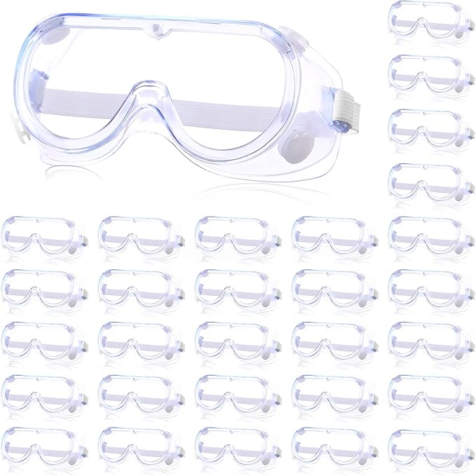 Yunsailing Protective Safety Goggles Lab Over Glasses Clear Anti Fog Eye Protection Goggles for Men Women