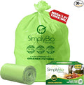 Simply Bio 30-33 Gallon Compostable Trash Bags Liners Flat-Top, Heavy Duty Extra Thick 1.57 Mil, 124.92 Liter, 30 Bags, Lawn, Yard, and Restaurant Use, ASTM D6400, US BPI, OK Compost Home Certified
