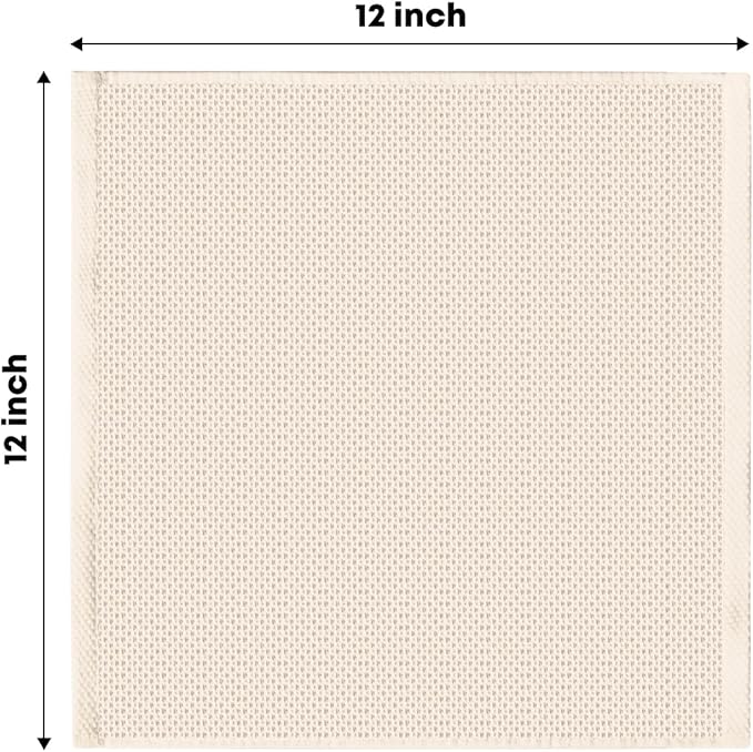 Artoid Mode 100% Cotton Beige Brown Dark Grey Waffle Weave Kitchen Dish Cloths, 12x12 Inch Ultra Soft Absorbent Quick Drying Kitchen Dish Towels Set of 6, Multicolor