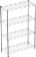 4-Shelf Adjustable Metal Shelf Wire Shelving Unit Storage Rack Display Shelf for Office,Kitchen,Bedroom,Bathroom,Laundry,Pantry Basement,Garage(Chrome,36" L x 14" W x 54" H)