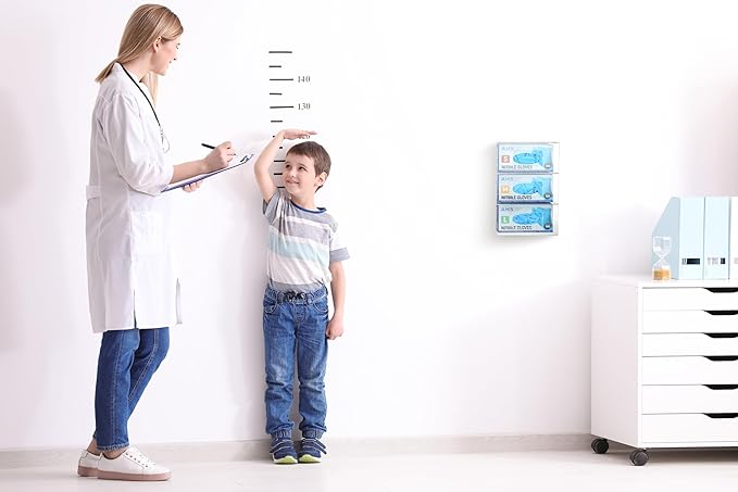 AMERICAN HOSPITAL SUPPLY Wall-Mount Triple Glove Dispenser | Clear Acrylic Glove Box Holder with Individual Compartments | Triple Layer | 17x11x5 in | Gloves Sold Separately
