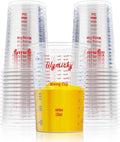 25 PACK Plastic Measuring Cups, 32 oz (1000ml) Disposable Mixing Cups, Measurement ratios: 2:1, 3:1, 4:1, Perfect for Epoxy Resin, Paint Mixing, Art DIY