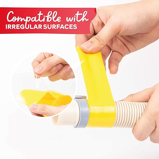 XFasten Self-fusing Silicone Tape Pro, Yellow, 1.5-Inch x 15-Feet, 30mils Non-Adhesive Thick Silicone Repair Tape for Leaky Pipe Drain, Tool Grip, Electrical Wires, PVC Pipe Leak, and Water Sealing