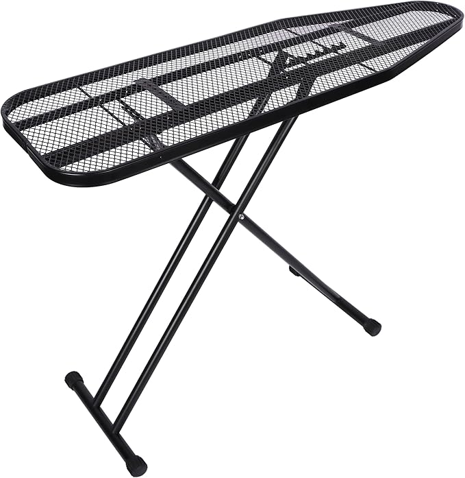 Ironing Board Full Size, Metal Construction Iron Board with Extra Thick Heavy Duty Padded Cover, Stable Structure, Anti-Skid Feet