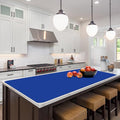 Quality Silicone Table Mat 47x24 Inch - High Heat Resistant (Lab Tested 482°F), Non-Slip Oil-Resistant Surface for Baking & DIY | Waterproof & Easy Clean (Blue)