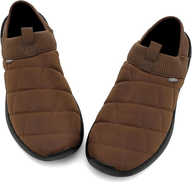 KUBUA Slippers for Men and Womens Indoor House Shoes Plush Slip on Outdoor Garden Loafers