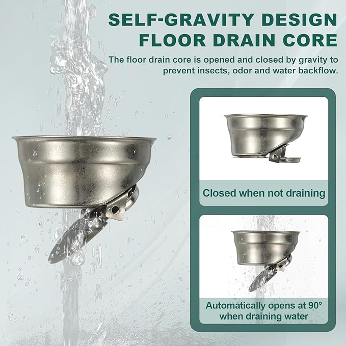 uxcell Rectangular Shower Drain, Brushed 304 Stainless Steel Odor-Proof Floor Drain Linear Shower Drain Hair Catcher for Bathroom Kitchen and Laundry Room(16 Inch, Bright Silver)