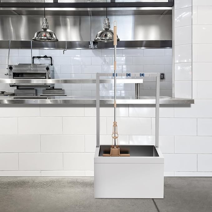 TONGMO Stainless Steel Floor Mop Sink, Mop sink with Cleaning Tool Rack (23.6" x 23.6" x 13")