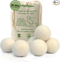 Ezhippie Quality Wool Dryer Balls - 6 XL Pack - 1000+ Loads - Pure Organic Wool - Reusable Natural Fabric Softener Perfect with Essential Oils, Reduce Clothing Static and Wrinkles