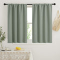RYB HOME Small Window Curtains Blackout - Privacy Energy Saving Insulating Curtains Blinds for Bedroom Bathroom Basement Kids Nursery Kitchen, W 34 x L 48 inches, Sea Green, 2 Panels