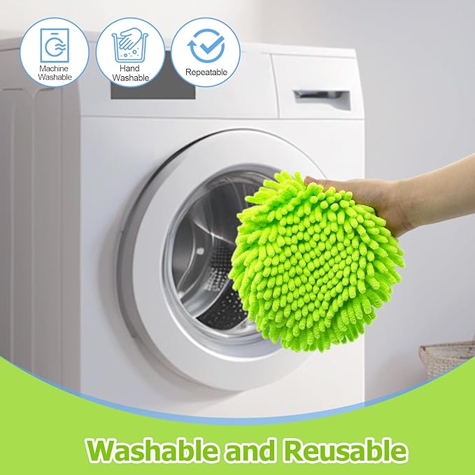 Mop Replace Heads for Ocedar Mop Heads Replacements Easywring 1-Tank System,Spin Mop Replacement Head for Floor Clean,2 Pack Chenille Mop Refills,Washable and Reusable Mop Head Replacement,Green