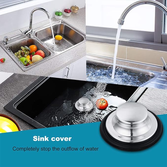 Kitchen Sink Drain Strainer 6 Pack Stainless Steel Sink Stopper, Anti-Clogging Kitchen Sink Drain Basket for Kitchen Sink Strainer Replacement Set