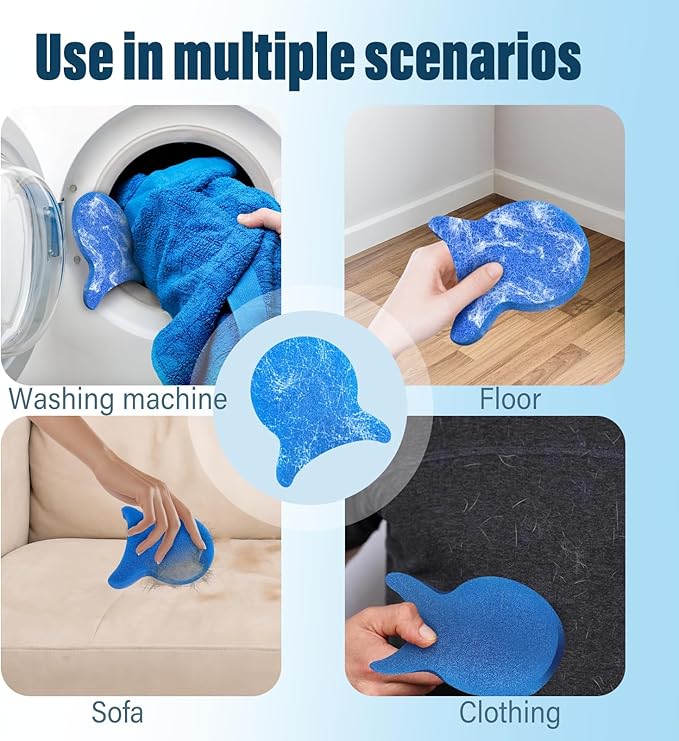 6PCS Reusable Pet Hair Remover for Laundry - Washing Machine Lint Catcher & Dryer Balls, Effectively Removes Dog Cat Hair Fur from Clothing Bedding, Dander Lint Remover Tool,Pet Hair Catcher