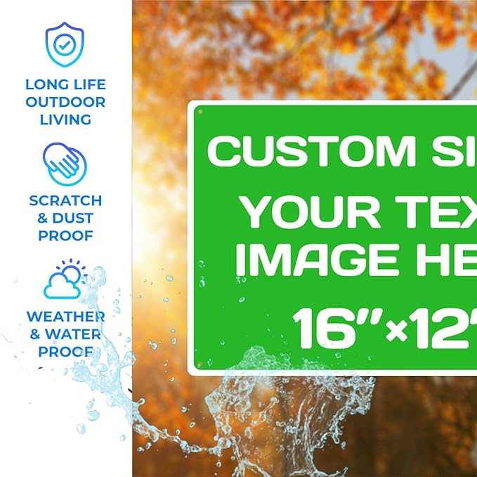 custom metal sign,Aluminum Weatherproof Metal Sign Multiple Sizes Custom Personalized Text And picture Here,hazard sign,garden sign,custom door sign,Customised business signs