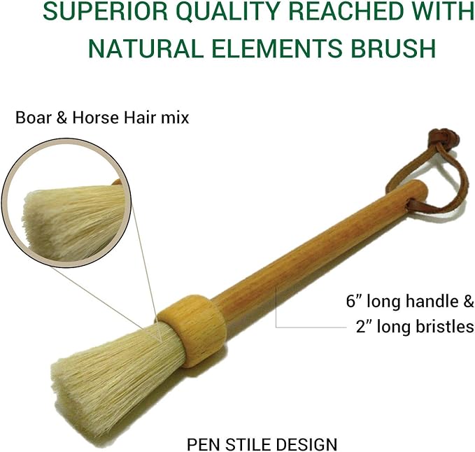 Valentino Garemi Cleaning Brush for Dusting Vintage Collection Picture Frames Genuine Bristles Made in Germany